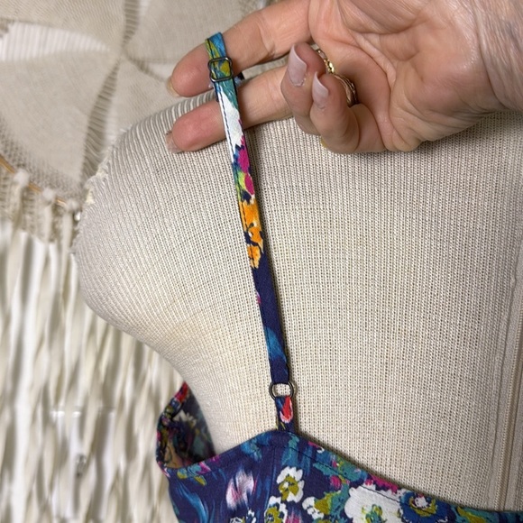 Sundance Blue Floral Slip and Pullover Robe Dress Loungewear Set Size M - Picture 11 of 14